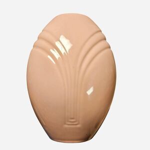 80s boho vapor wave peach Haeger vase